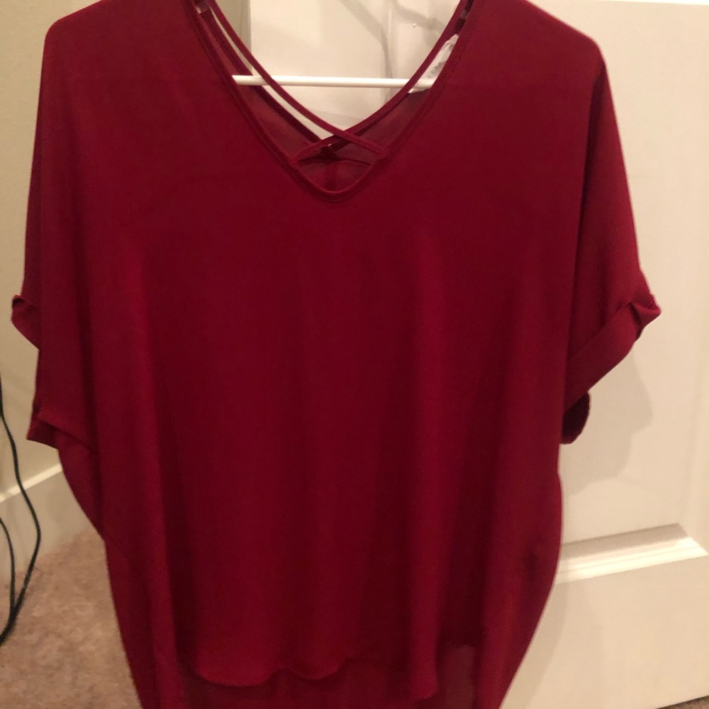 Short sleeve sheer shirt